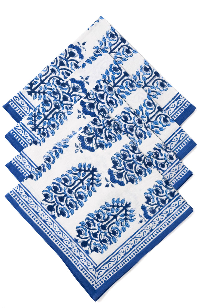 Table Linens in Moghul Blue