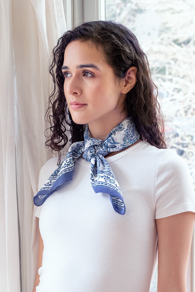 Anokhi USA - Scarf in Vine Leaves
